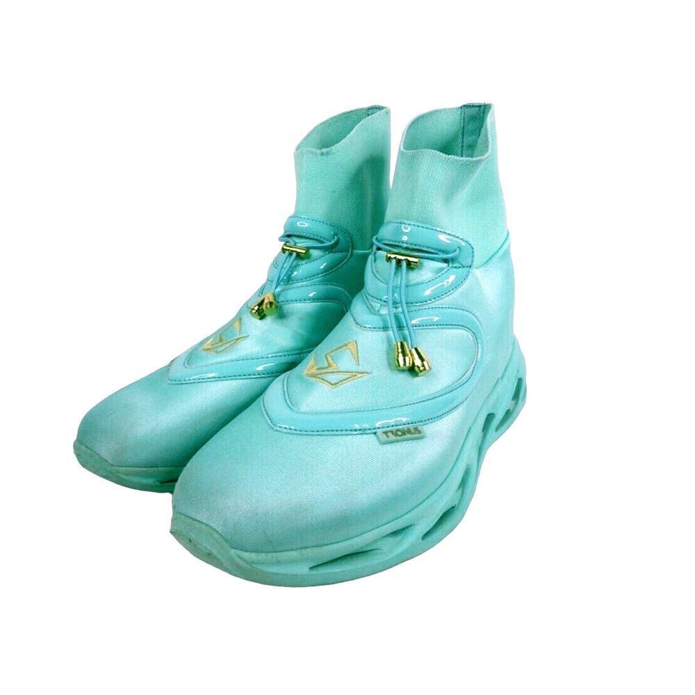Tronus Men's Aqua Blue High Tops Sneakers Teal Size: 11 - Picture 5 of 15